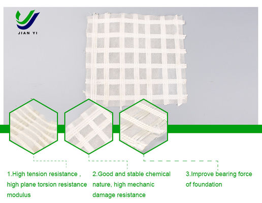Qualität  Ecological Protection Glass Fiber Geogrid 30-80kN/m For Water Conservancy usine