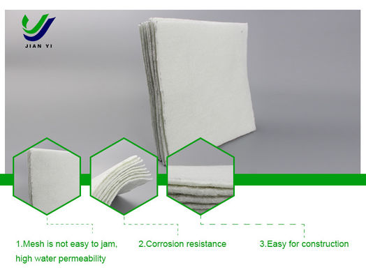 80% UV-Widerstand Geotextil aus kurzen Fasern für Deponieabdeckungen