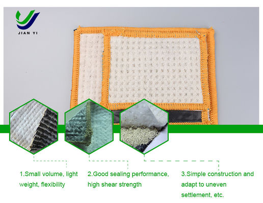 Natriumbentonit Geosynthetische Tonfolie Wasserdicht mit 18 m/l Flüssigkeitsverlust