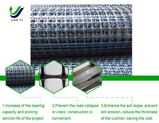 4 m bis 5 m Biaksial-Plastik-Geogrid für Abhangschutz und Fundamentverstärkung