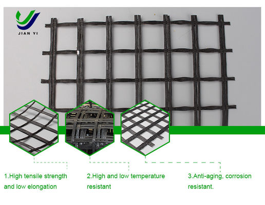 Asphaltverstärkung aus Glasfasern Geogrid zum Schutz von Steilungen