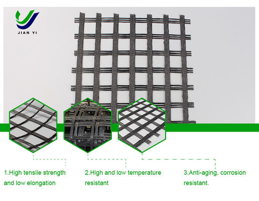 Geogrid aus alkalifreier Glasfaser 12~50 mm × mm mit guter Festigkeit