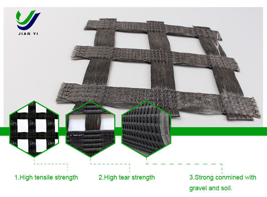 Geogrid aus hochfester Gewebe aus Gewebe aus Polyester für Verstärkte Straßen und Eisenbahnen
