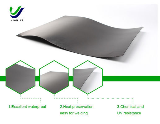 Glatte, wasserdichte Geomembran aus HDPE für Deponien und Abwasser