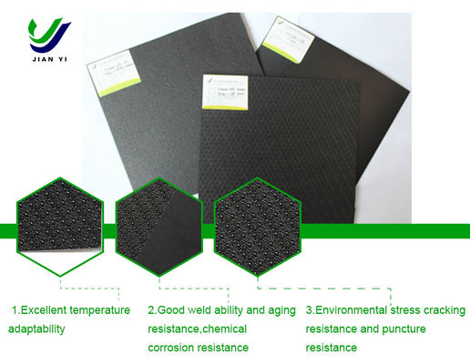 HDPE-Säulen, Rohfläche, Geomembran, hohe Festigkeit, anti-Seepage