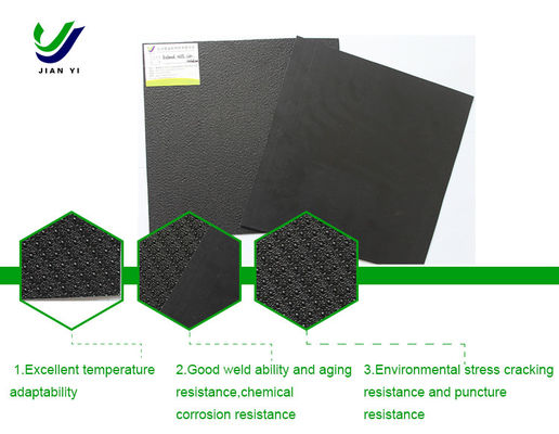 Spalte Spitze Roh HDPE Geomembran mit 6m-8m Breite