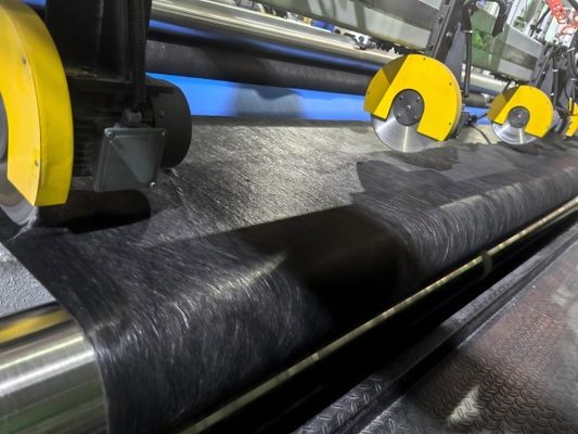 Geotextil aus schwarzen Langfasern hohe Zugfestigkeit und Bruchfestigkeit für Gebäudestrukturen