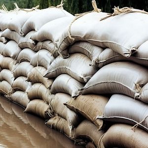 Weiße PVC-beschichtete Sandsäcke aus Stoff, langlebig, wiederverwendbar für Hochwasserbekämpfung