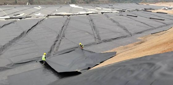 Ausgezeichnete chemische Beständigkeit HDPE-Glattgeomembran für die Abfallwirtschaft