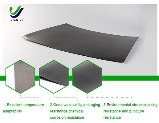 Chemikalienbeständiges HDPE-Glattgeomembran ideal für komplexe Umgebungen