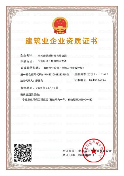 China Changsha Jian-Yi New Material Co., Ltd. zertifizierungen